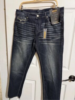 True Rebel Alpha Mens jeans 34x30 Slim Straight Embroidered pockets Casual
NWT